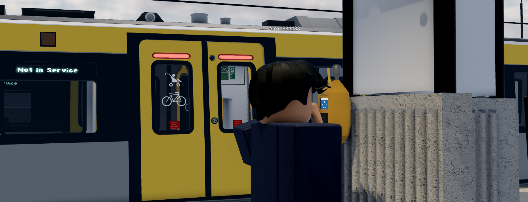 Passenger boarding a Metrocar
